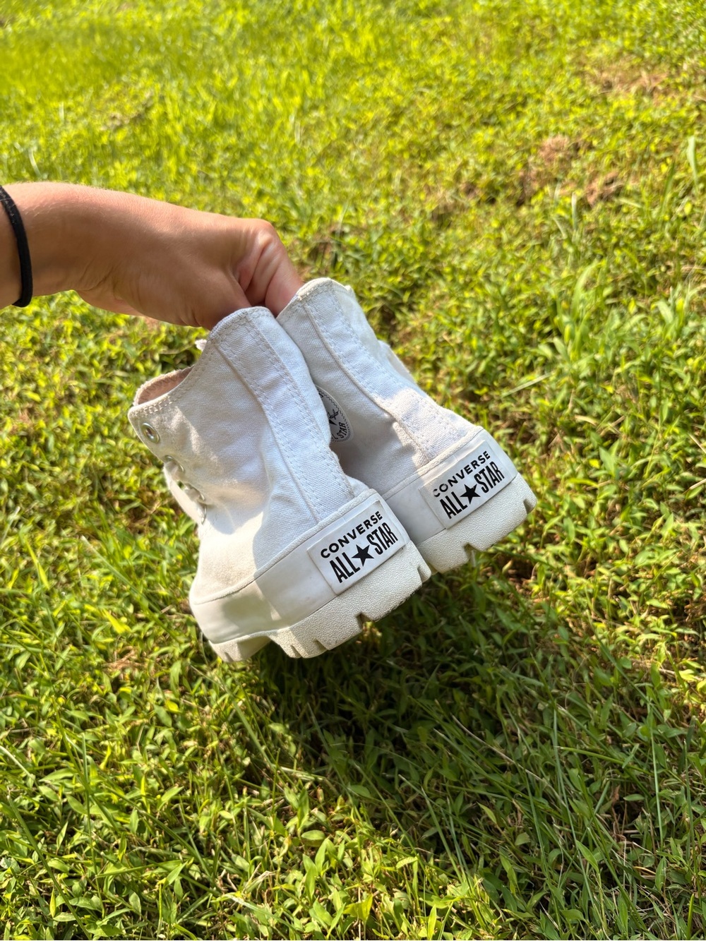 Converse Chuck Taylor All Star Lugged High Top White Platform Sneakers - Picture 4 of 8